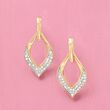 .25 ct. t.w. Diamond Open Marquise Drop Earrings in 14kt Yellow Gold