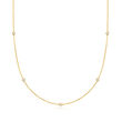 .33 ct. t.w. Lab-Grown Diamond Station Necklace in 18kt Gold Over Sterling