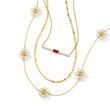 .20 Carat Ruby and .11 ct. t.w. Diamond Bar Necklace in 14kt Yellow Gold