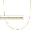 1mm 14kt Yellow Gold Adjustable Wheat Chain Necklace