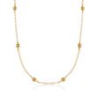 Judith Ripka &quot;Marisol&quot; 18kt Yellow Gold Rondelle Bead Station Necklace