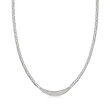 1.20 ct. t.w. CZ Byzantine Necklace in Sterling Silver