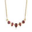 3.20 ct. t.w. Garnet Necklace in 18kt Yellow Gold Over Sterling Silver