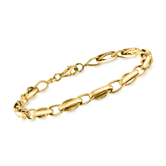 14kt Yellow Gold Overlapping-Link Bracelet