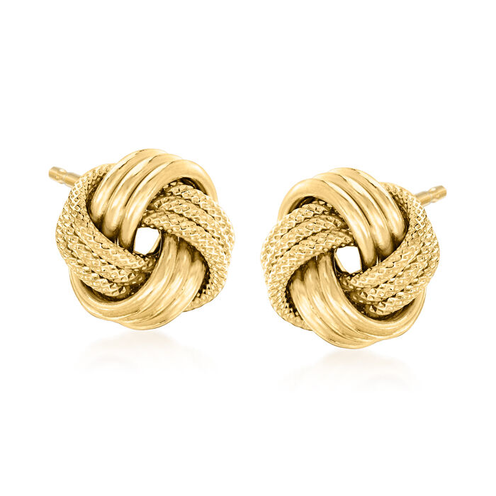 Italian 18kt Gold Over Sterling Love Knot Earrings