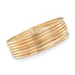 18kt Yellow Gold Over Sterling Silver Attached Bangle Bracelets