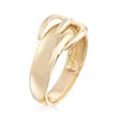 14kt Yellow Gold Buckle Ring
