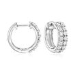 1.00 ct. t.w. Diamond Huggie Hoop Earrings in Sterling Silver