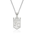 Sterling Silver MLB Kansas City Royals Pendant Necklace. 18&quot;