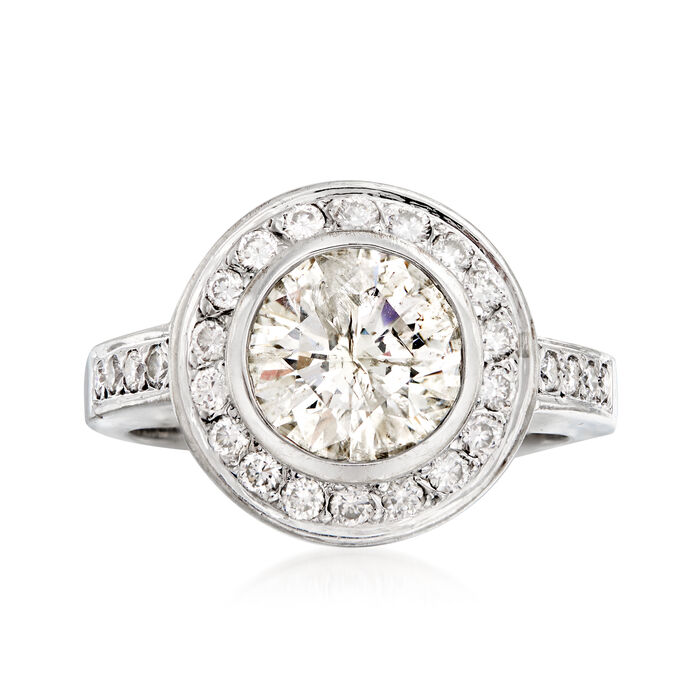 C. 1990 Vintage 2.75 ct. t.w. Diamond Fashion Ring in 14kt White Gold