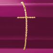 14kt Yellow Gold Rope Cross Bracelet