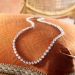 15.00 ct. t.w. Graduated CZ Tennis Necklace in Sterling Silver