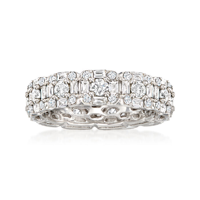2.40 ct. t.w. Diamond Cluster Eternity Band in 18kt White Gold