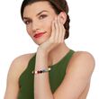 10mm Multicolored Jade and White Quartz Bead Stretch Bracelet