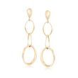 Roberto Coin Three Circle Drop Earrings in 18kt Yellow Gold