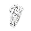 Italian Sterling Silver Double Love Knot Ring