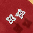 .30 ct. t.w. Diamond Star Earrings in 14kt White Gold