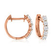 .50 ct. t.w. Diamond Huggie Hoop Earrings in 14kt Rose Gold