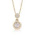 .50 ct. t.w. Bezel-Set Diamond Necklace in 14kt Yellow Gold
