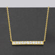 .50 ct. t.w. Diamond Bar Necklace in 18kt Gold Over Sterling