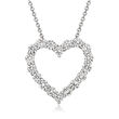 1.00 ct. t.w. Lab-Grown Diamond Heart Pendant Necklace in 14kt White Gold