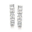C. 1990 Vintage .80 ct. t.w. Diamond Curved Earrings in 14kt White Gold