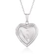 Sterling Silver Single Initial Heart Locket Necklace
