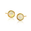 Opal Stud Earrings in 14kt Yellow Gold