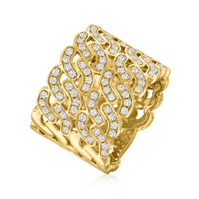 .92 ct. t.w. Diamond Multi-Link Ring in 14kt Yellow Gold