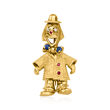 C. 1960 Vintage .13 ct. t.w. Multi-Gemstone Clown Pin with Diamond Accents in 18kt Yellow Gold