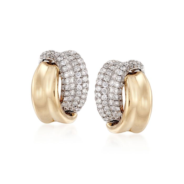 2.31 ct. t.w. Diamond Wrap  Earrings in 18kt Two-Tone Gold