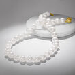 11-12mm Cultured Pearl Necklace with 14kt Yellow Gold