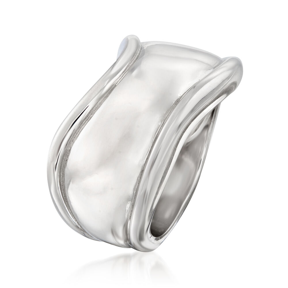 Sterling Silver Curved Ring | Ross-Simons