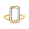 .30 ct. t.w. Diamond Rectangle Ring in 14kt Yellow Gold