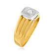 C. 1950 Vintage .10 Carat Diamond Ring in 14kt Two-Tone Gold