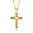ALOR Yellow Stainless Steel Cross Necklace