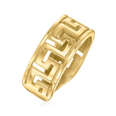 10kt Yellow Gold Greek Key Ring