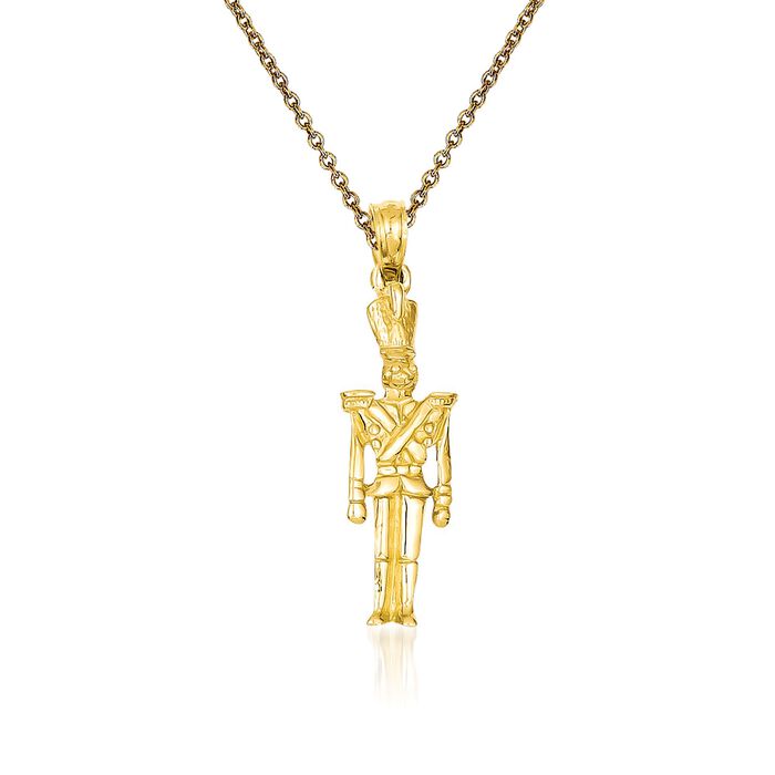 14kt Yellow Gold Toy Soldier Pendant Necklace