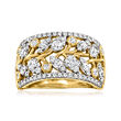 1.00 ct. t.w. Diamond Leaf Vine Ring in 14kt Yellow Gold