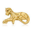 .32 ct. t.w. Diamond Panther Pin in 18kt Gold Over Sterling