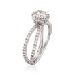 Henri Daussi 1.17 ct. t.w. Diamond Engagement Ring in 18kt White Gold