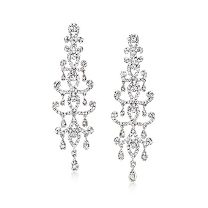 1.20 ct. t.w. Diamond Chandelier Earrings in 14kt White Gold