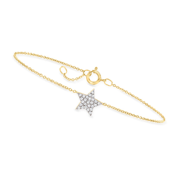 .15 ct. t.w. Diamond Star Bracelet in 10kt Yellow Gold