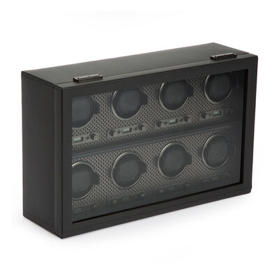 WOLF &quot;Axis&quot; Powder-Coated Steel Eight-Module Watch Winder