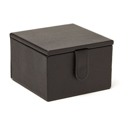 Brouk & Co. &quot;Jodi&quot; Black Faux Leather Two-Tray Jewelry Box