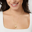 10kt Two-Tone Gold Floral Heart Locket Necklace 18-inch