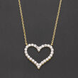 1.50 ct. t.w. Diamond Heart Necklace in 14kt Yellow Gold
