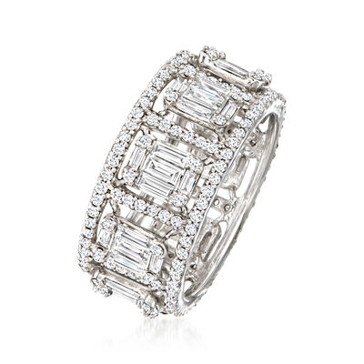 2.40 ct. t.w. Diamond Cluster Eternity Band in 18kt White Gold