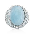 Milky Aquamarine and 4.40 ct. t.w. Sky Blue Topaz Ring in Sterling Silver