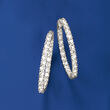 10.00 ct. t.w. Diamond Inside-Outside Hoop Earrings in 14kt White Gold